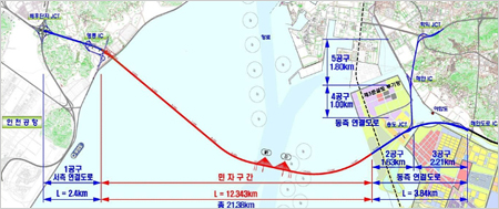 인천대교 노선도