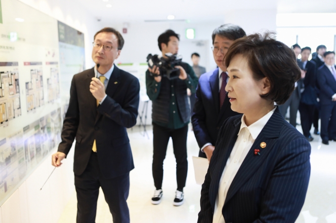 김현미장관, 신혼부부 희망타운 견본주택 점검 - 포토이미지