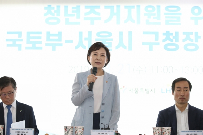 김현미 장관 “청년주택 등 맞춤형 주거지원 위한 맞손” 당부 - 포토이미지