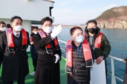국토부 노형욱 장관, 가덕도신공항 사업 예정지 현장점검 - 포토이미지