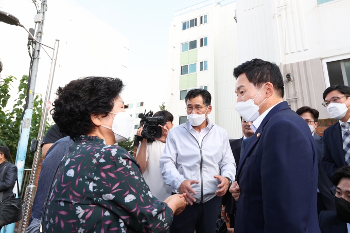 원희룡 장관, 김포공항 주변 소음피해지역 방문 - 포토이미지