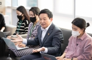 국토부 장관 기자실 방문 사진 - 포토이미지