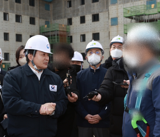 국토부 장관 인천 건설현장 점검 - 포토이미지