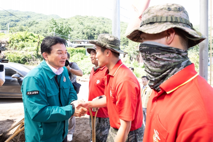 경북 예천 산사태 피해지역 방문 - 포토이미지