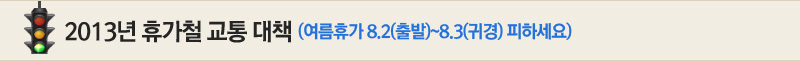 2013년 휴가철 교통 대책