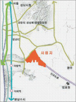 성남 도촌지구 교통망 확충 계획 