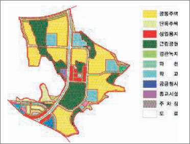 광주 진월지구 토지이용