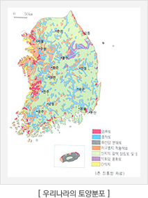 우리나라의 토양분포