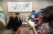 집무실에 방문한 어린이기자단