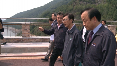 충주댐 가뭄현장 방문