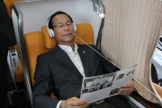 최정호 차관, 프리미엄 고속버스 시승식