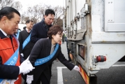 김현미 장관, 기흥휴게소 교통안전캠페인