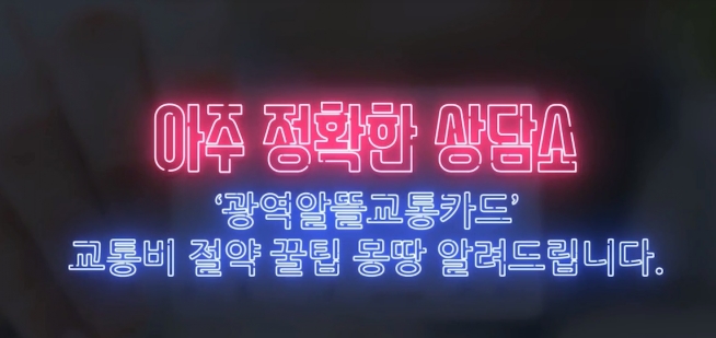 아주 정확한 상담소 광역알뜰카드