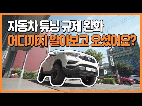 자동차 튜닝 규제 완화 어디까지 알아보고 오셨어요?