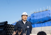 부산초등학교 건립현장 방문