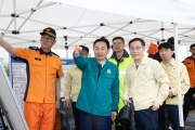 지하차도 침수사고 현장 방문 및 탈선 복구현장 관계자 격려