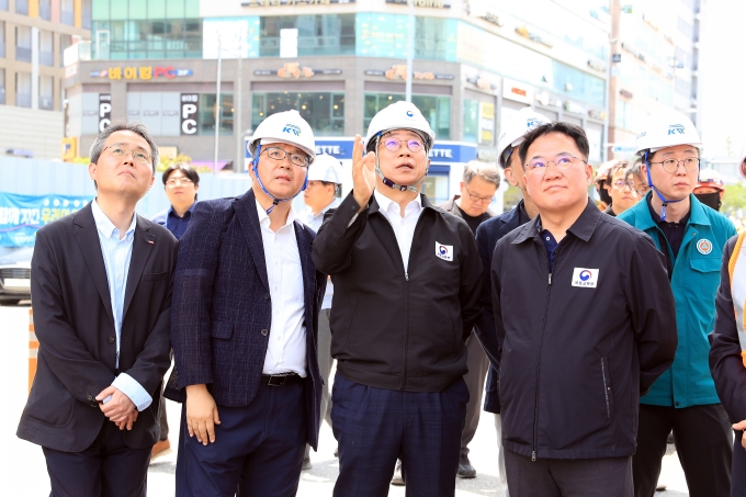 인덕원~동탄 철도건설 항타기 전도 사고 현장 점검 - 포토이미지