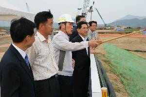 낙동강 함안보 현장 시찰