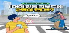 [카드뉴스] 1대의 전동 킥보드에 2명이 탄다!? 안돼요!!