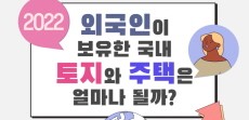 [카드뉴스] 2022 외국인이 보유한 국내 토지와 주택은 얼마나 될까?